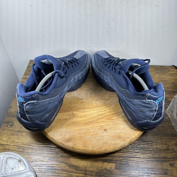 Nike Air Max 95 Shoes Mens Size 12 Blue Navy Suede Mesh Retro Running DO6704-400 - Picture 5 of 8